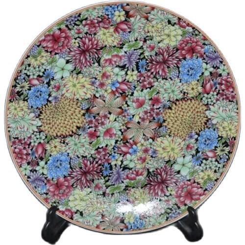 Early collection of Jingdezhen Ceramic Wanhua disc home furnishing porcelain