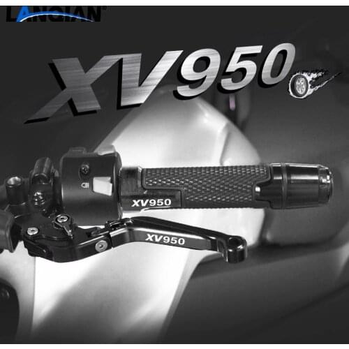 Motorcycle CNC Adjustable Foldable Brake Clutch Lever Handle Grips Caps For Yamaha XV950 XV 950 RACER 2016 2017 2018 Accessories