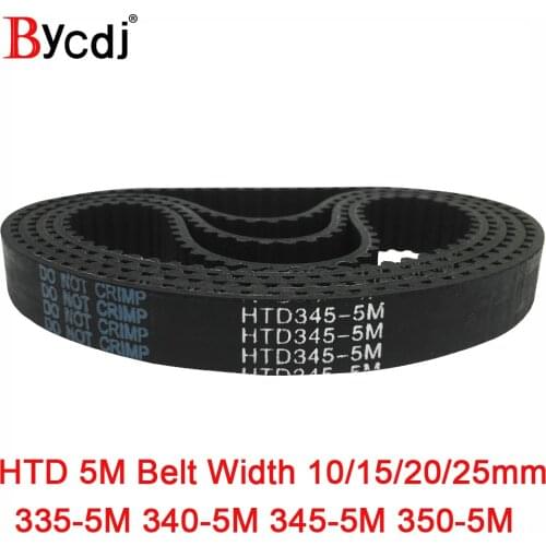Arc HTD 5M Timing belt C=335/340/345/350 width10/15/20/25mm Teeth 67 68 69 70 HTD5M synchronous Belt 335-5M 340-5M 345-5M 350-5