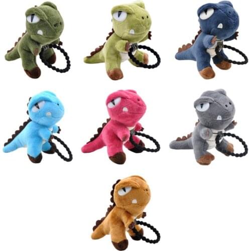 Women Girls Cute Large 3D Cartoon Dinosaur Hair Rope Plush Toy Bamboo Joint Rubber Band Decorative Ponytail Holder Photo Props