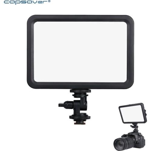Capsaver LED Panel Light Portable Fill Light Photography Video Lamp Bi-color with Hot Shoe Adapter for Camera Shooting Wedding