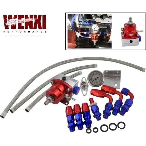 Universal Adjustable Fuel Pressure Regulator Oil 160psi Gauge AN 6 Fitting End WITH/WITHOUT PQY LOGO + STICKER WX7843R