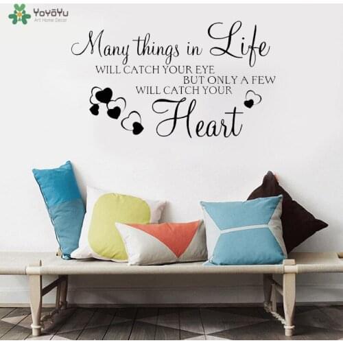 Many Things In Life Will Catch Your Eye Vinyl Wall Quotes Stickers Living Room Bedroom Art Picture Home Decoration QQ136