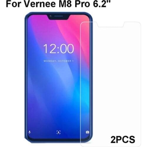 2PCS For Vernee M8 Pro Tempered Glass Premium Screen Protector For Vernee M3 M5 Protective Phone Film For Vernee M6 Guard