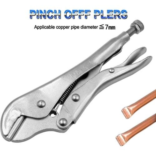 Locking Pliers 7 "175mm Crimping Tool Carbon Steel Refrigeration Tool for Sealing Multi-tool Hand Tool