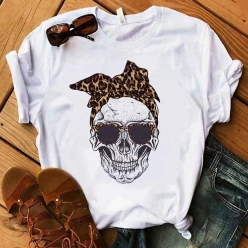 Women T-shirt Clothing Summer Woman Short Sleeve Skull Deer Camouflage Burlap Turban Tshirt Female T-shirt Tops Tee Shirt Femme