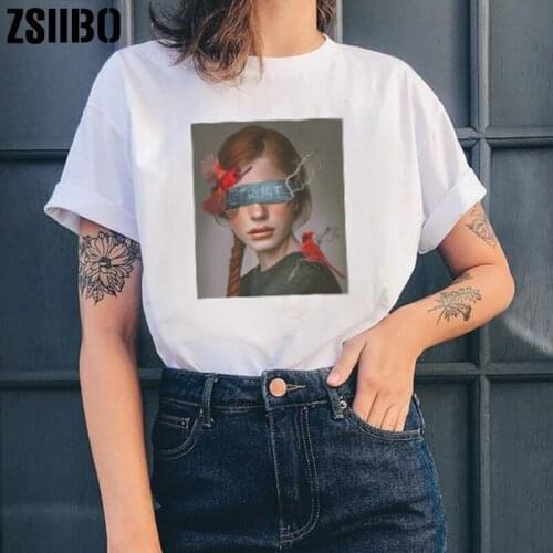 Women cool girl Tops vegan jersey black short sleeve shirts clothes vintage Harajuku tshirts punk camisas Print T-Shirt clothing