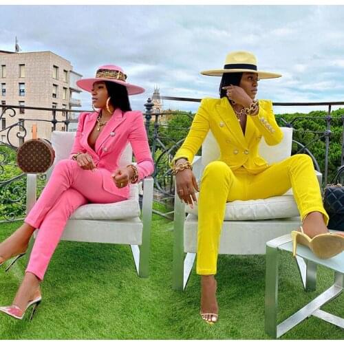 Women Blazers Spring Elegant Lapel Tweed Jacket Slim Business Casual Coat Female Solid Color Straight-leg Pants Trousers Spring