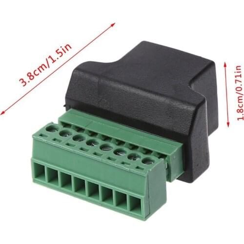 1Pc Ethernet RJ45 Female to Screw Terminal 8 Pin CCTV Digital DVR Adapter Connector JR Deals