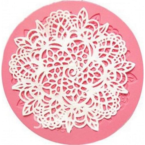1Pcs Round Crown Shape Cake Silicone Mat Sugar Craft Fondant Cake Decorating Tools Kitchen Baking Silicone Lace Molds