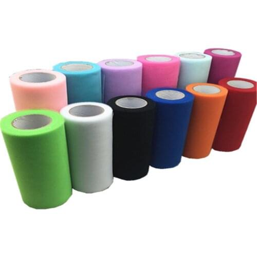 15 Cm 25 Yards Mariage Yarn Tulle Roll Baby Shower Decor Organza Fabric Birthday Event Party Supplies for Wedding Decoration