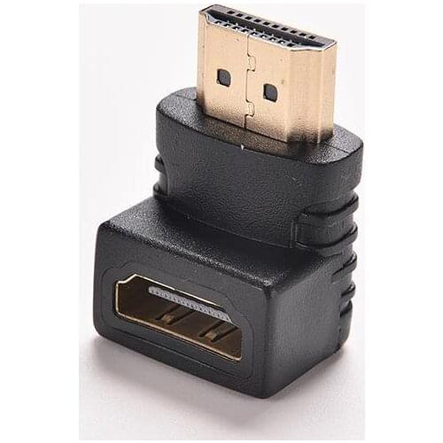 2pcs/5pcs HDMI male to HDMI female cable adapter converter extender 90 degree angle for 1080P HDTV