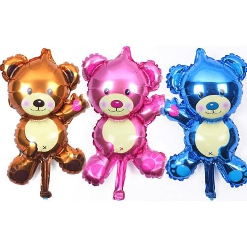 2PCS new mini Bear Teddy Bear foil balloon aluminum balloons birthday party decoration balloon wholesale baby