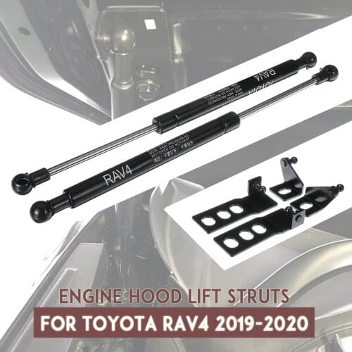 2Pcs Auto Car Front Engine Bonnet Gas Struts Bars Damper Hood Lift Support Shock For Toyota RAV4 2019 2020