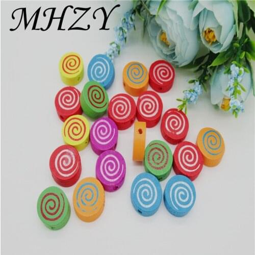 20/50/100pcs DIY Children Cartoon pattern wood beads Carft for Home decoration diy Handmade Crafts 20~40mm QC13