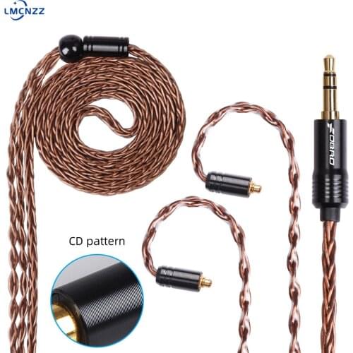 8 Core Silver Plated Headset Cable Audio Wire 2.5/3.5/4.4mm with QDC IE40 IE80 Connector Earphone Balanced Cable for SE425 SE535