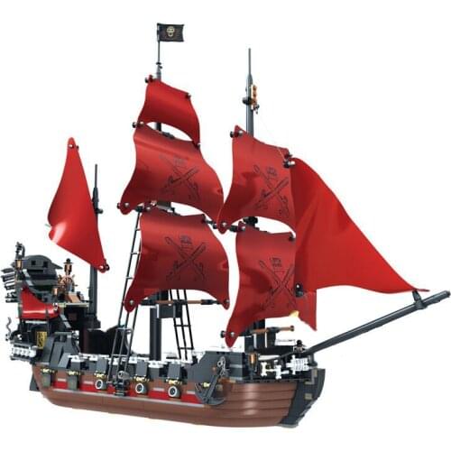 870+pcs Big Black Pearl Building Blocks Educational Kids Toys Compatible with Pirates Ship Enlighten Blocks Pirates