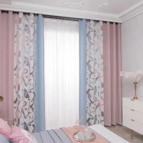 Curtain for living dining room bedroom flannel curtain sound insulation Ins wind full blackout and noise reduction customization