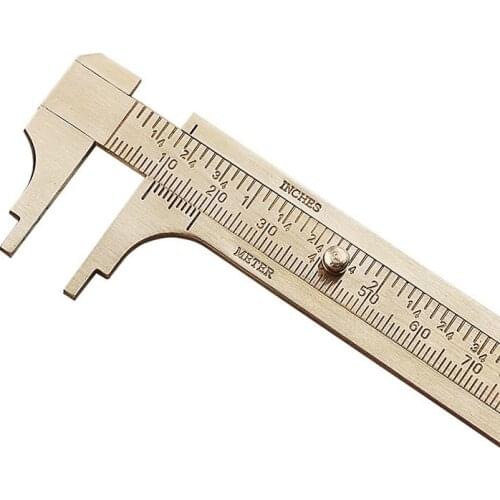 HiMISS Measure Measurement Tool Pocket 0-100mm Mini Brass Sliding Gauge Vernier Caliper