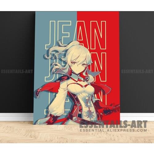 Jean Genshin Impact Canvas Wall Art Painting Decor Pictures Bedroom Study studio print Living kid Room Home Decoration Prints
