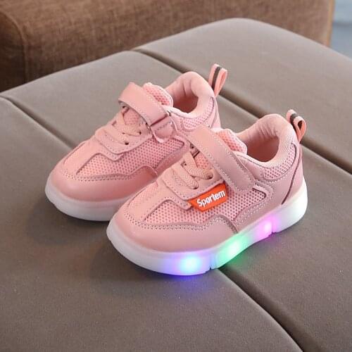 2021 Size 21-30 Children Shoes for Glowing Kids Light Up Infant Fashion Non-slip Baby Toddler Shoes Boys Girls Luminous Sneakers