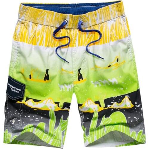 Daddies And Son Boys Summer Beachwear Board Shorts Mens Quick Dry Swim Trunks Children Boys Shorts Boardshorts Elastic Waistband