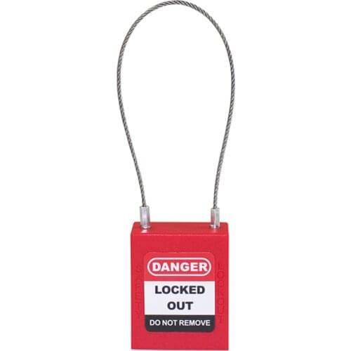 Lockey Lockout Tagout Safety Cable Shackle Padlock Steel Wire Nylon Body Locks