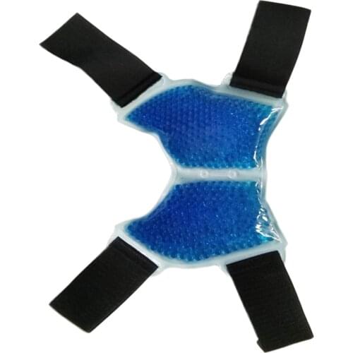 Reusable Ankle Sport Foot Ice Therapy Wrap Hot Cold Ice Gel Pack with Adjustable Brace for Sprained Ankles Plantar Fasciitis (Bl