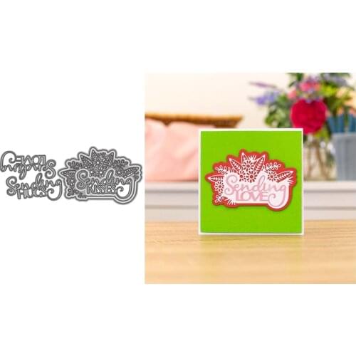 Word Border New 2021 Metal Cutting Dies for Scrapbooking Mold Cut Stencil Handmade DIY Card Make Mould Model Craft Decoration