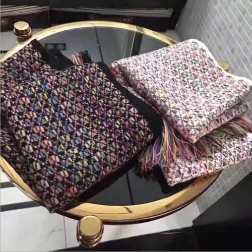 New Style Imitation Cashmere Warm Scarf In Autumn and Winter. Colorful Rainbow Scarf. Thickened Neck Wool Scarf Shawl