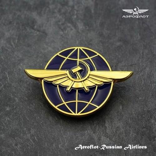 Top Quality 1PC Soviet Union/Russian Air Force Badge National Civil Aviation Wings Flying Eagle Medal