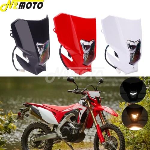 Motocross Off Road Racing Headlight E13 LED/Bulb Dual Sport Front Running Headlamp For Honda CRF250 CRF450L CRF450XR XR650 19-20