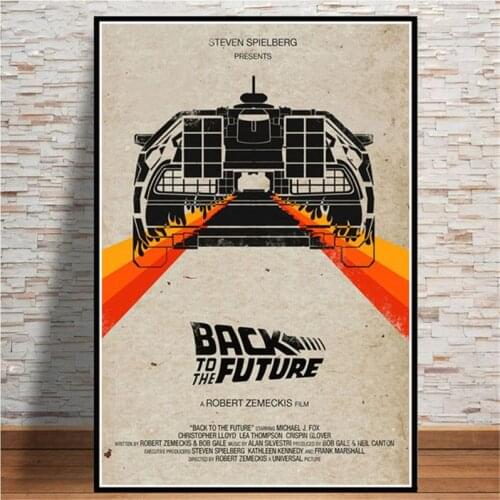Movie Poster Cool Car Posters Prints Back to the Future Cuadros Vintage Wall Art Picture Canvas Painting for Living Room Decor