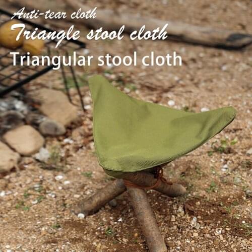 Outdoor Camping Waterproof Canvas Portable Triangle Stool Cloth Handmade Fishing Stool Picnic Camping Equipment