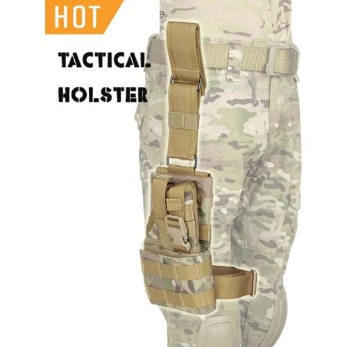 PPT Tactical Thigh Holster Pistol Holster Molle System Holster 1000D Fabric AT CP Color For Hunting Shooting gs7-0075