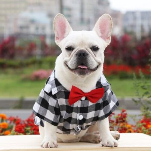 Dog Shirt Suit Wedding Dress French Fighting Pug Small, Medium and Large Dog Pet Clothes Cat Spring Summer Autumn Dog Clothes