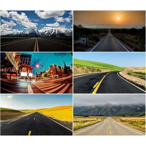 Blue Sky Highway Light Studio Props Photo Photography Cloth Backdrop Background