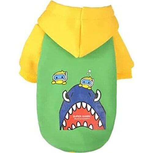 Pet Dog Hoodies Coat Animal Print Puppy Clothes for Small Medium Dogs Cat Teddy French Bulldog Winter Autumn 100% Cotton Yorkies