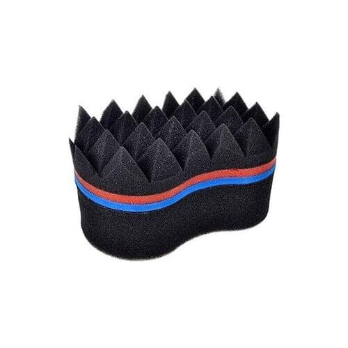 Care Curly Sponge Braider Tool Double Sided Barber Salon Hairdressing Wave Shaped Cleaning Hair Brush Multi Holes Handheld