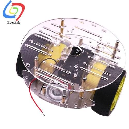 Smart car chassis 2wd / robot tracing strong magnetic motor car rt-4 / avoidance car with code disk