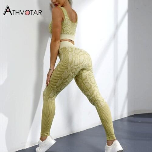 Athvotar 2 Piece Sets Womens Leopard Printed Tracksuits Sweat Suits High Waist Leggings Two Piece Jogger Set Women