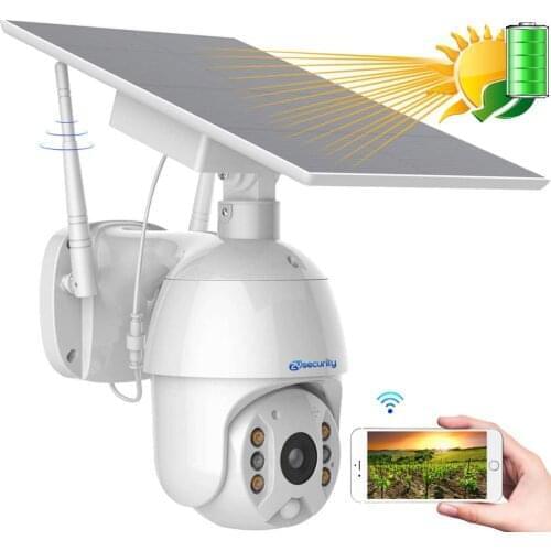 ZY 8W Solar IP Camera 1080P Wireless PTZ Camera Outdoor 2MP IR Night Vision PIR Human Detect Alarm SD Card Cloud CCTV Camera