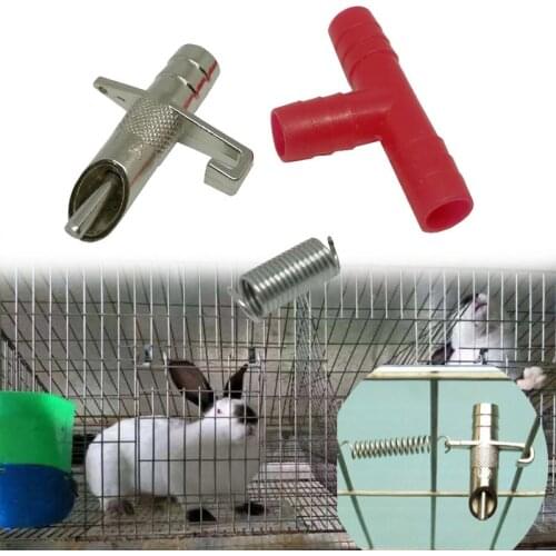 1set Nipple Drinkers Rabbit Drinker Rodents Automatic Waterer Drinker Feeder Rabbit Water Nipple Bunny Farm Accessories Supplies