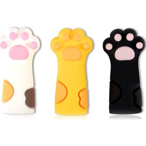 1x Cute Cat Paw Silicone Nipper Cover Protective Sleeve For Nail Cuticle Scissors Manicure Pedicure Tools Dead Skin Tweezers Cap