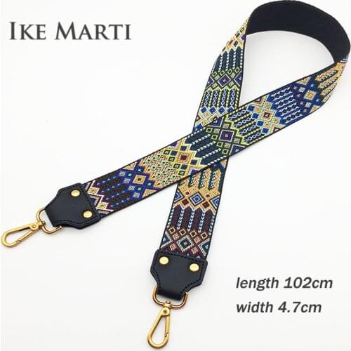 2018 Fashion Embroidery Wide Shoulder Bag Strap for Bags Accessories Female Handbag Straps You Colorful Straps for Handbags Belt