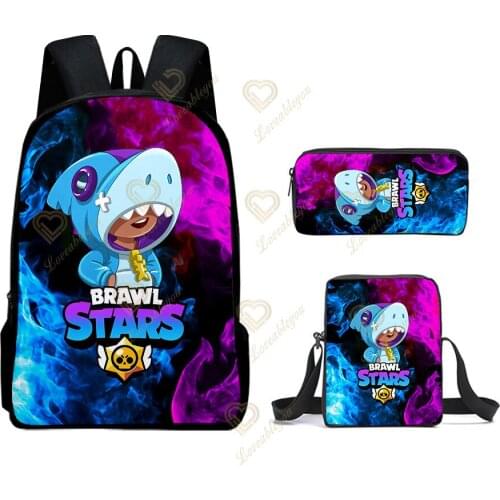 3Pcs/Sets School Bags For Boys Girls Cartoon Game Book Bags Sets Games Backpacks School Gifts