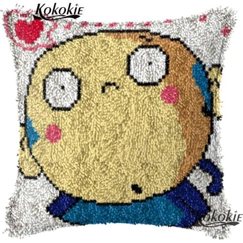 3D Latch Hook rug making printed canvas Cushion Kits cross-stitch Crocheting Kit Rug Yarn Unfinished Embroidery Pillowcase