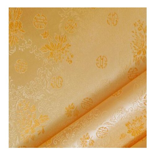 90cm*100cm COS costume brocade fabric cheongsam Textile Packaging Materials / shallow gold at the end neroli dress fabric