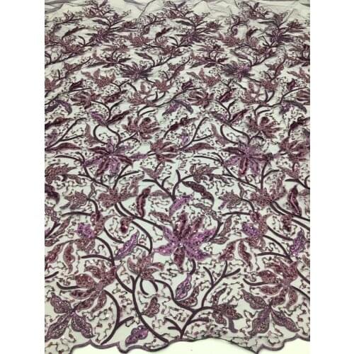 Africa Lace Fabric Hot Sale SYJ-268684 Nigeria Tulle Mesh Lace With Sequins High Quality Embroidery Fabric For Womens Party