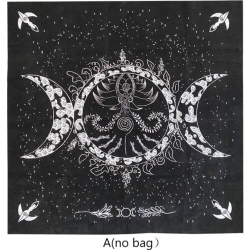 Altar Tarots Cloth Triple Goddess Moon Phases Astrology Altar Tablecloth 19"×19" F3MC